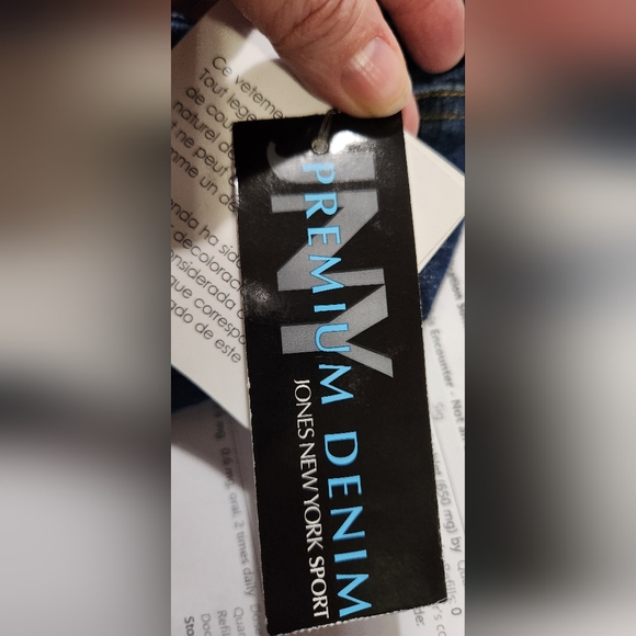 NWT Jones New York Premium Stretch Denim Flare Jeans Size-12 Hippie Retro 70's - Picture 12 of 15